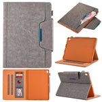 For iPad 7th Gen 10.2" 2019 Smart Luxury Leather Case Card Holder Wallet